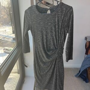 Ann Taylor dark heather gray sheath dress xxsp